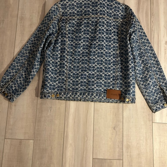 Blue Patterned Denim Jacket - Picture 5 of 8